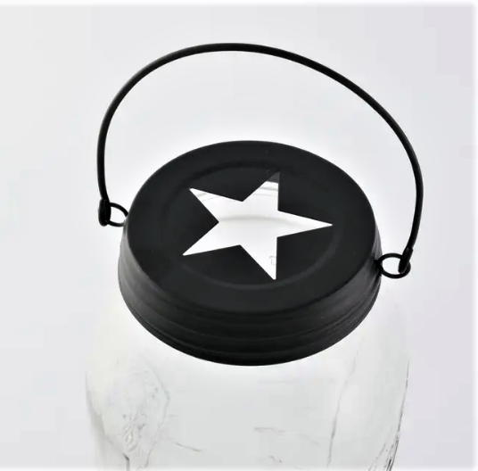 Black Star Jar Lid - Amethyst Designs Country Mercantile