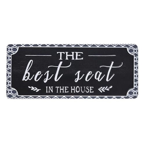 The Best Seat In The House Metal Bathroom Sign - Amethyst Designs Country Mercantile
