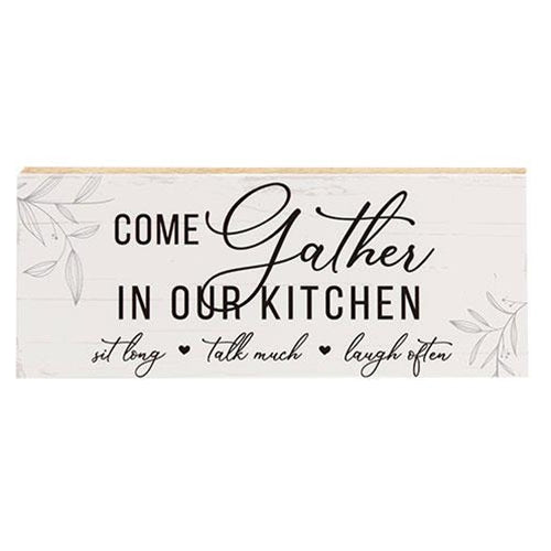 Come Gather In Our Kitchen Self Sitter - Amethyst Designs Country Mercantile