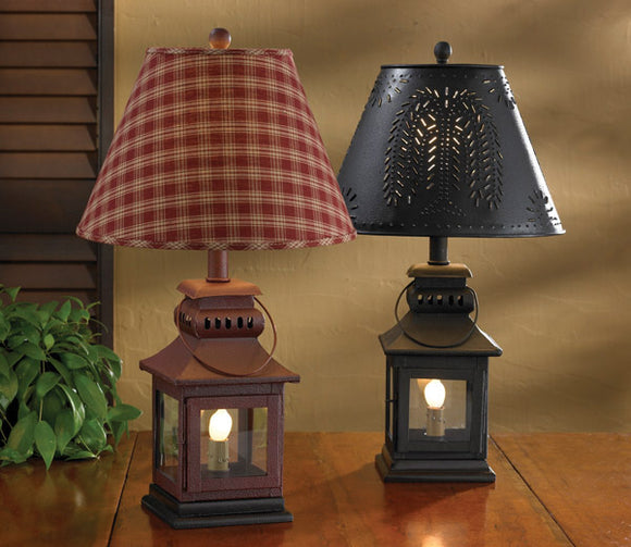 Sturbridge Burgundy Plaid Lamp Shade - Amethyst Designs Country Mercantile