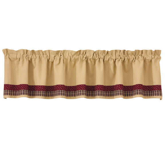My Country Home Lined Valance - Amethyst Designs Country Mercantile