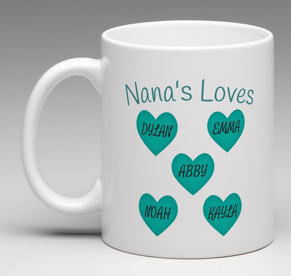 Custom Personalized Mother or Grandmother Mug - Amethyst Designs Country Mercantile
