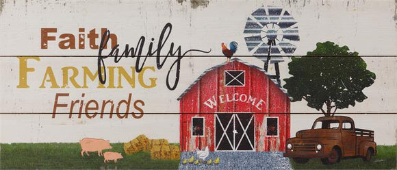 Farm Memories Wood Sign With Vintage Truck - Amethyst Designs Country Mercantile