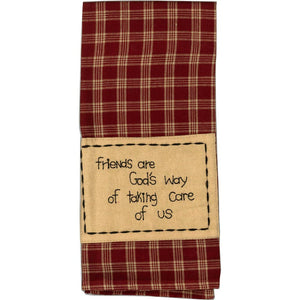 "Friend's Are God's Way Of Taking Care Of Us" Dishtowel - Amethyst Designs Country Mercantile