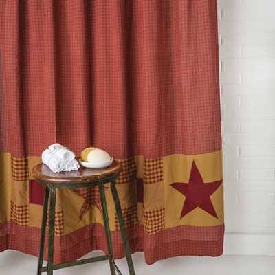 Ninepatch Star Shower Curtain - Amethyst Designs Country Mercantile