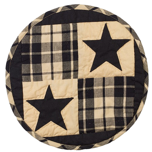 Black Farmhouse Star Quilted Mat 15