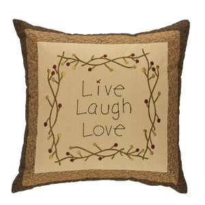 Live Love Laugh Pillow 18"