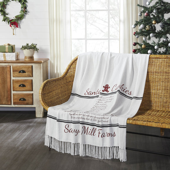 Sawyer Mill Santa Cookies Woven Throw