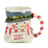 Snowman Greetings Christmas 3D Mug