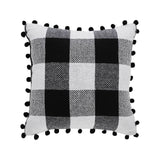 Annie Black Check Milk and Cookies Pillow