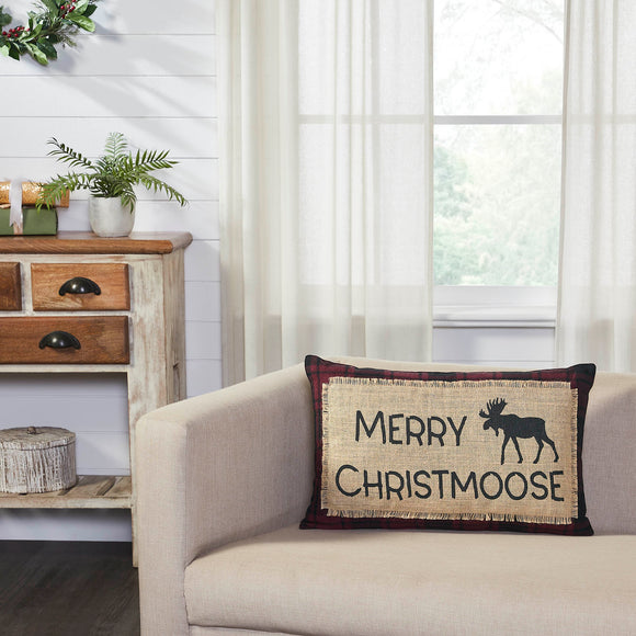 Cumberland Merry Christmoose Plaid Pillow