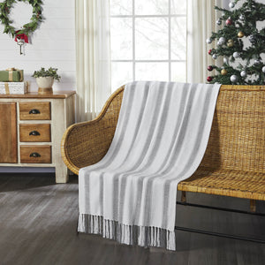 Grace Grain Sack Stripe Woven Throw