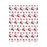 Scandia Snowflake Red White Woven Throw