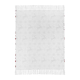 Scandia Snowflake Red White Woven Throw