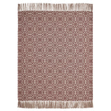Custom House Burgundy & Tan Throw