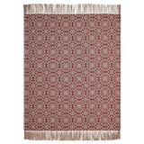 Custom House Burgundy & Tan Throw