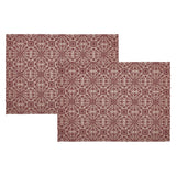Custom House Burgundy & Tan Placemat Set of 2