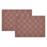 Custom House Burgundy & Tan Placemat Set of 2