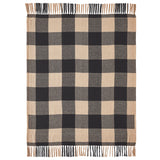Black Check Star Woven Throw