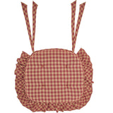 Buffalo Check Ruffled Chair Pad