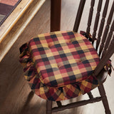 Heritage Farms Ruffled Check Chair Pad