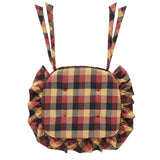 Heritage Farms Ruffled Check Chair Pad