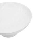 Ribbed White Wooden Bowl