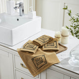 Set of 4 Bath House Prim Stars Washcloths