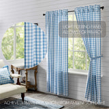 Annie Blue Buffalo Check Curtain Panels - Amethyst Designs Country Mercantile