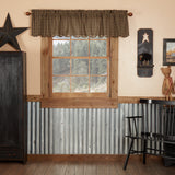 Black Check Scalloped Valance