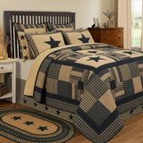 Black Check Star Quilt