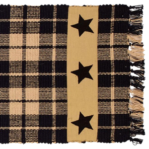 Black Farmhouse Star 54" Runner