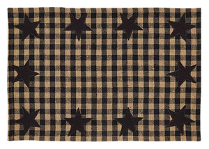 Black Star Woven Placemat - Set of 6