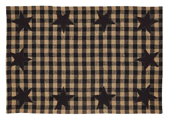 Black Star Woven Placemat - Set of 6