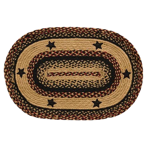 Blackberry Star Braided Rug