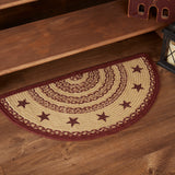 Burgundy Farmhouse Half Rug