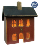 Lighted 13.5" Salt Box House Lamp