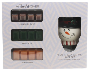 Snowman Plug-In Wax Warmer Gift Set