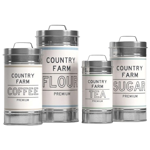 Country Farm Canister Set of 4