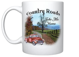 Country Roads Take Me Home Vintage Truck Mug