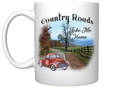 Country Roads Take Me Home Vintage Truck Mug