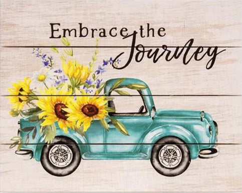 Embrace The Journey Pallet Art With Truck