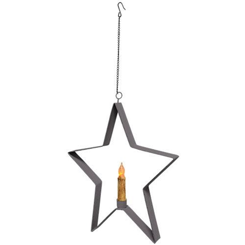 Farmhouse Hanging Star Taper Holder - Amethyst Designs Country Mercantile