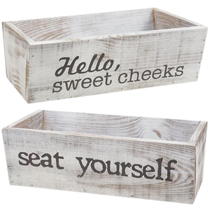 Hello Sweet Cheeks/Seat Yourself Reversible Box