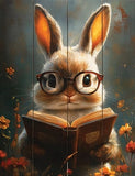 Bunny Bookworm Pallet Art