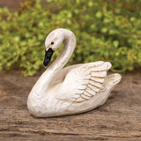 Distressed Carved Look Swan
