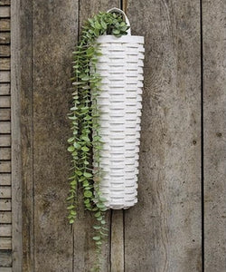 Whitewash 18" Long Wall Basket