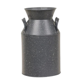 Gray Speckled Metal Milk Bucket