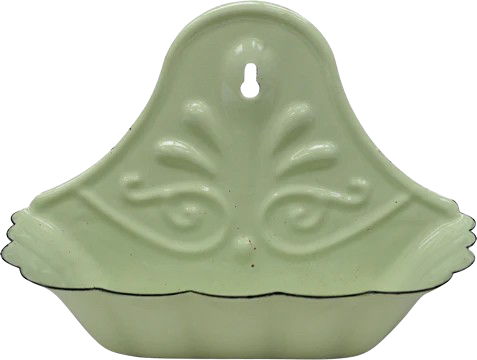 Green Enamel Soap Dish