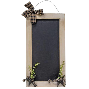 White Farmhouse Chalkboard with Stars and Berries